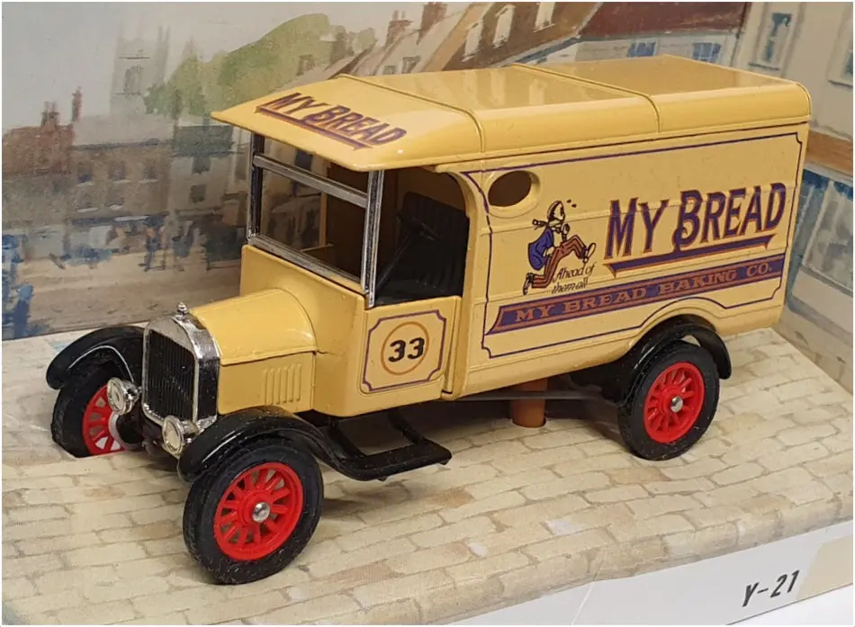 Matchbox Models Of Yesteryear Y21 - 1926 Ford Model Tt Van "My Bread" - Beige 1