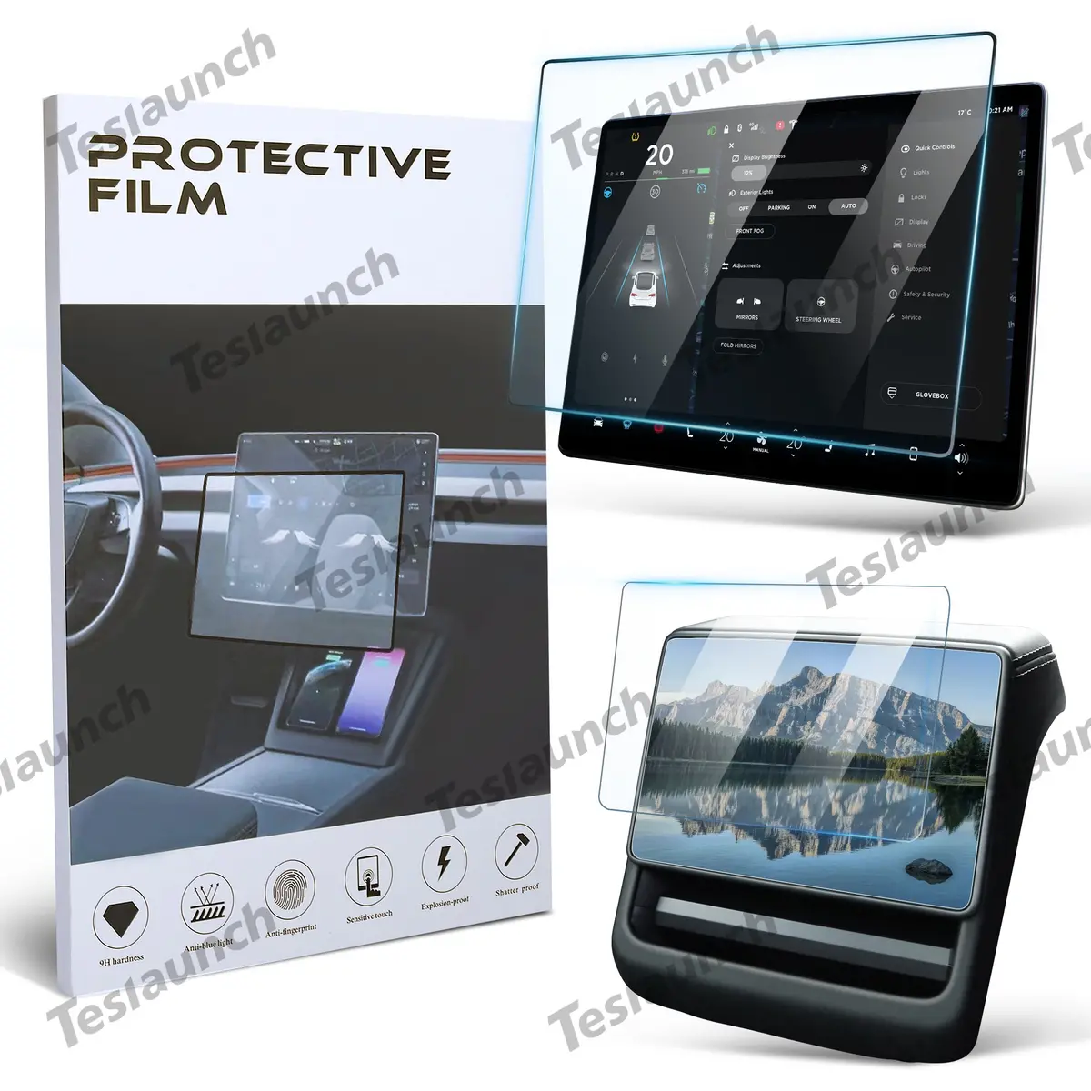 2024+ Model 3 Highland Tempered Glass(9H) Screen Protector For Tesla 1