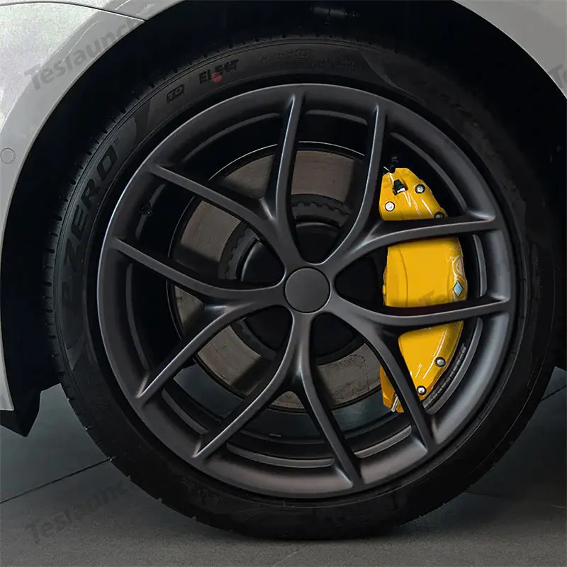 Yellow Brake Caliper Covers (4Pcs) For Tesla 2017-2023 Model 3/Y 1