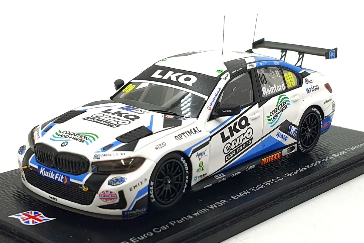 Spark 1/43 Scale Uk034 - Bmw 330I Btcc #99 Brands Hatch Indy Race 3 1St 2025 1