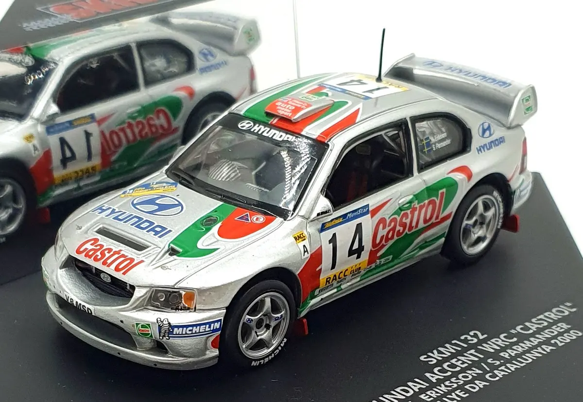 Skid 1/43 Scale Skm132 Hyundai Accent Wrc "Castrol" #14 Rally Da Catalunya 2000 1
