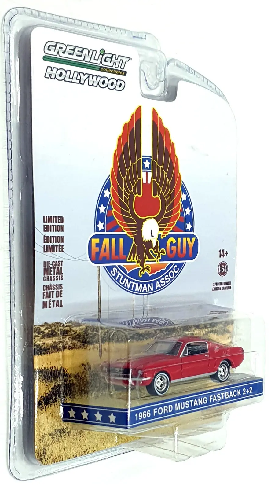 Greenlight 1/64 Scale 44965-A - 1966 Ford Mustang Fastback 2+2 - Fall Guy 1