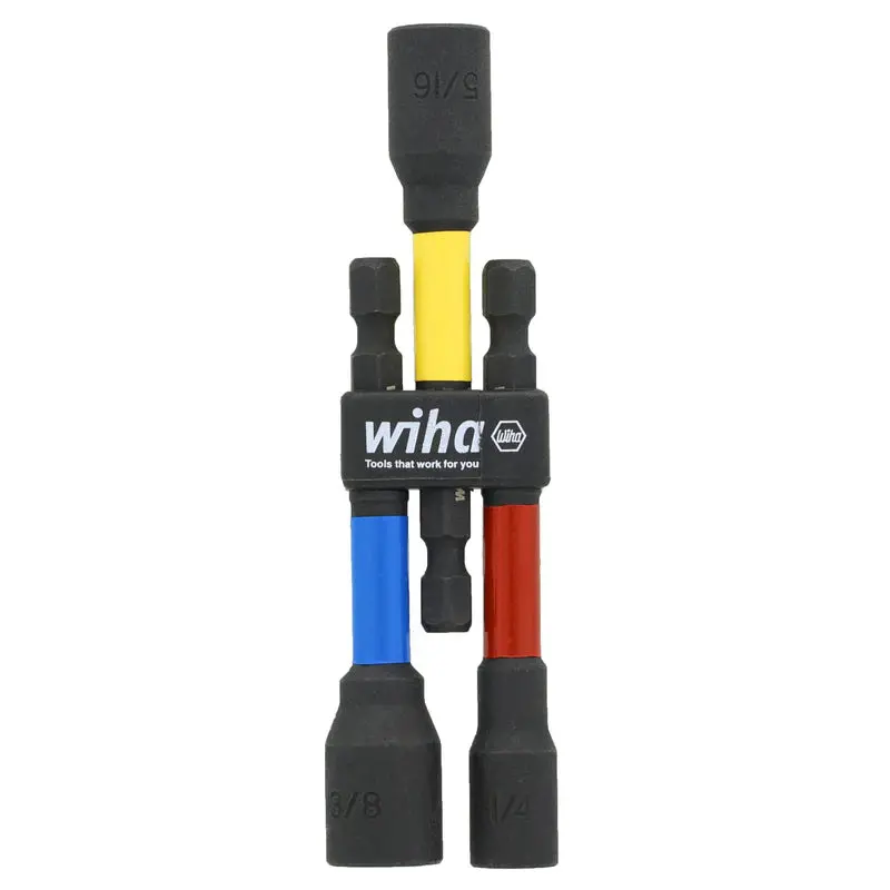 Wiha Color Coded Magnetic Nut Setters Imperial 3 Pc 1