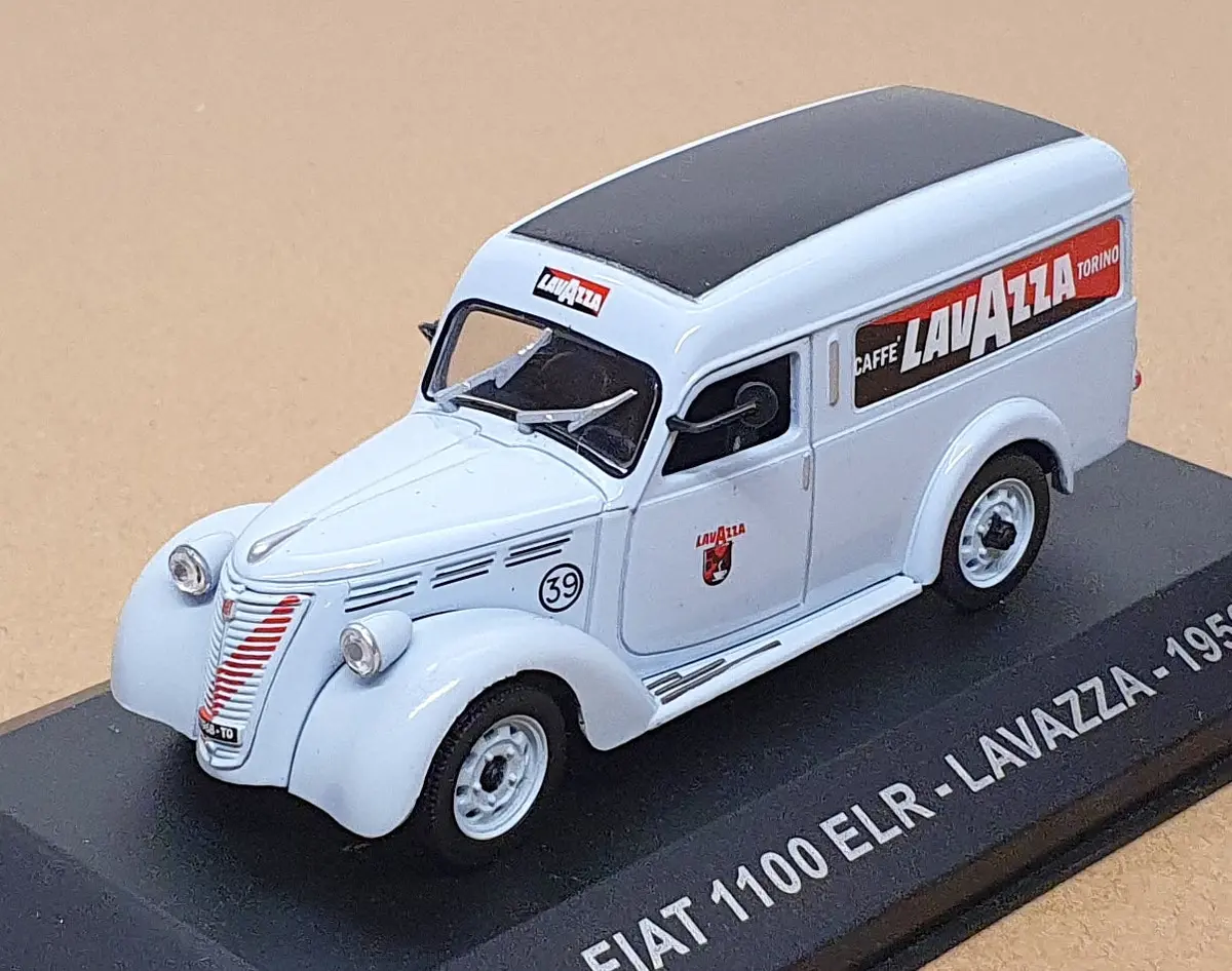 Altaya 1/43 Scale A4561lb - 1950 Fiat 1100 Elr Van Lavazza - Lt. Blue 1
