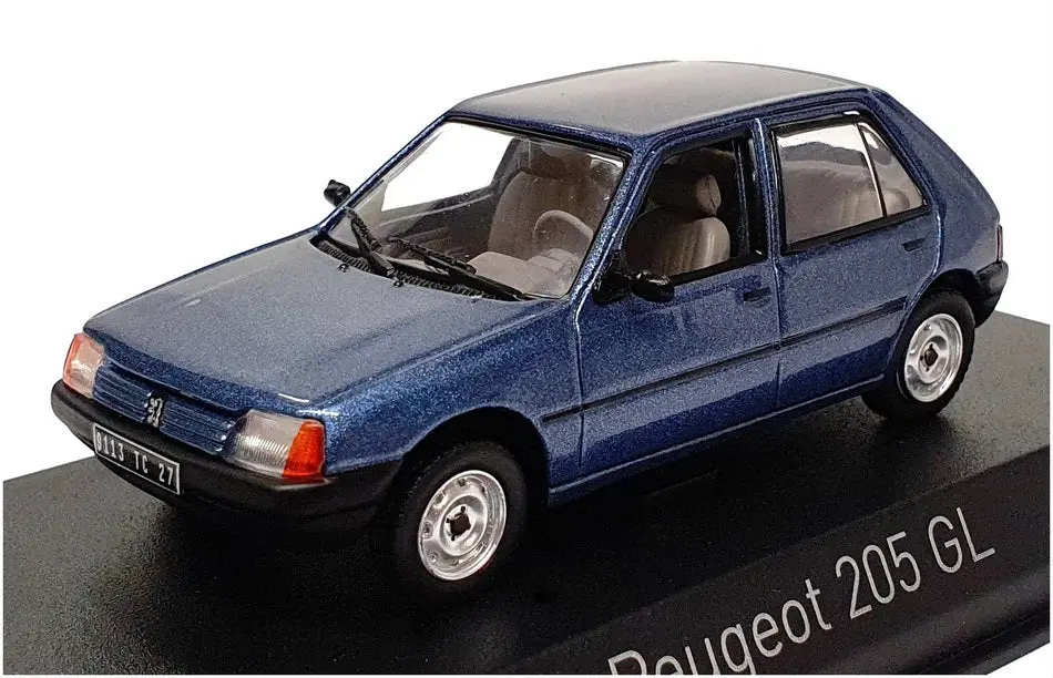 Norev 1/43 Scale Diecast 471736 - 1988 Peugeot 205 Gl - Ming Blue 1
