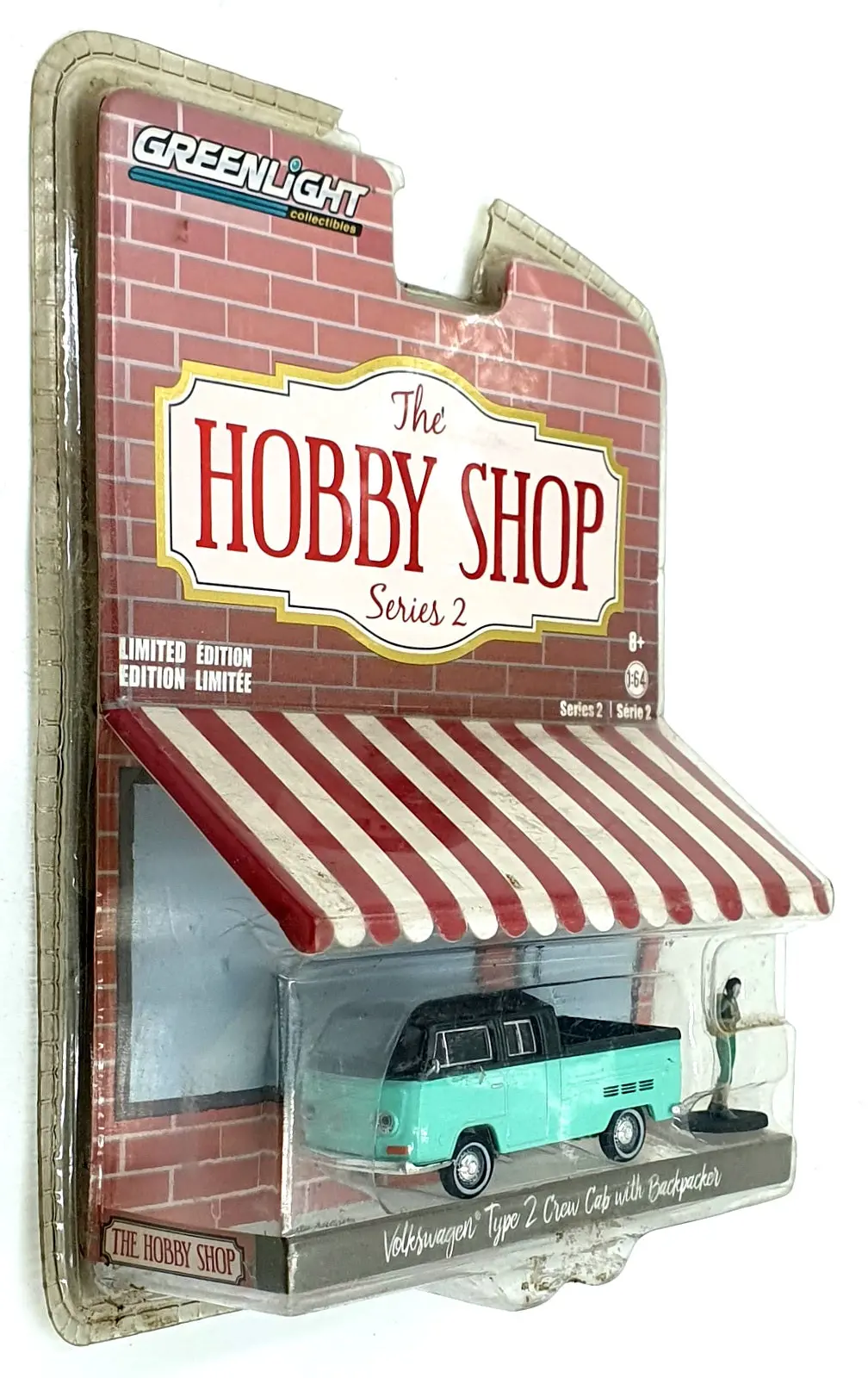 Greenlight 1/64 Scale 97020-F - Volkswagen Type 2 Crew Cab With Backpacker 1