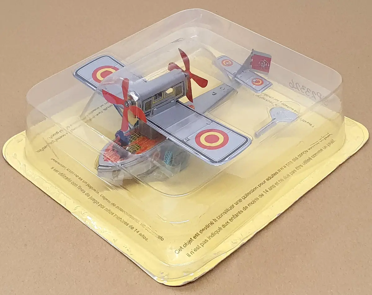 Altaya Appx 16Cm Long Tinplate Sp23326 - Windup Seaplane Aircraft - Silver/Red 1
