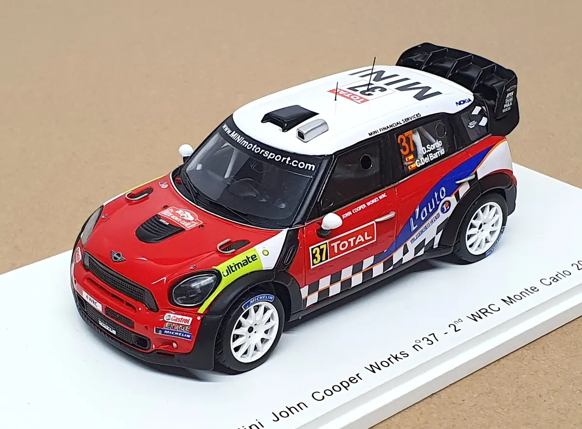 Spark 1/43 Scale S3312 - Mini John Cooper Works #37 2Nd Wrc Monte Carlo 2012 1
