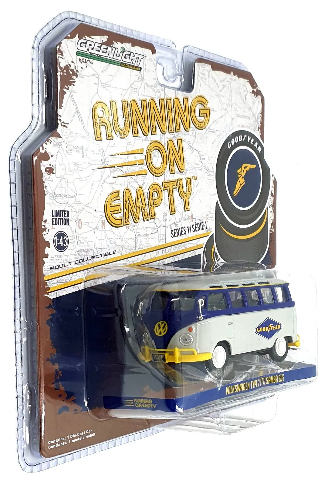 Greenlight 1/43 Scale 87010-F - Volkswagen Type 2 (T1) Samba Bus 1