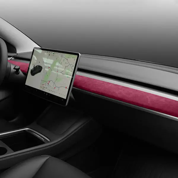 Alcantara Dashboard Cover For Tesla Model 3/Y (2017-2023) 3