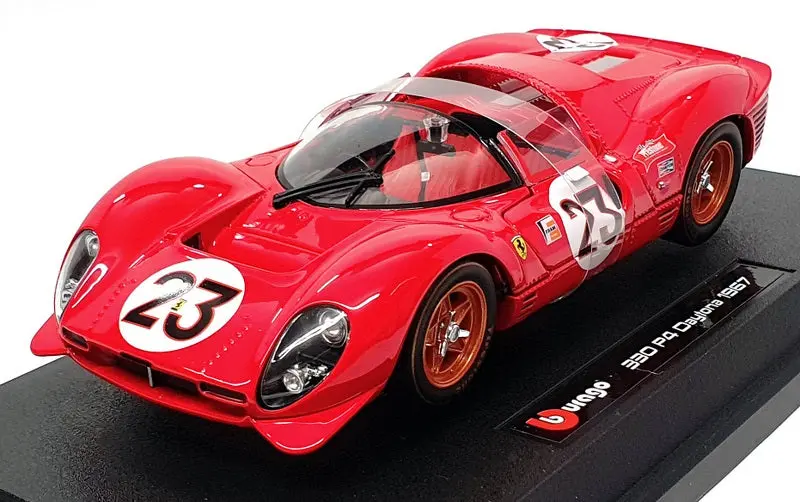 Burago 1/24 Scale Diecast 18-26310 - Ferrari 330 P4 #23 Daytona 1967 - Red 1