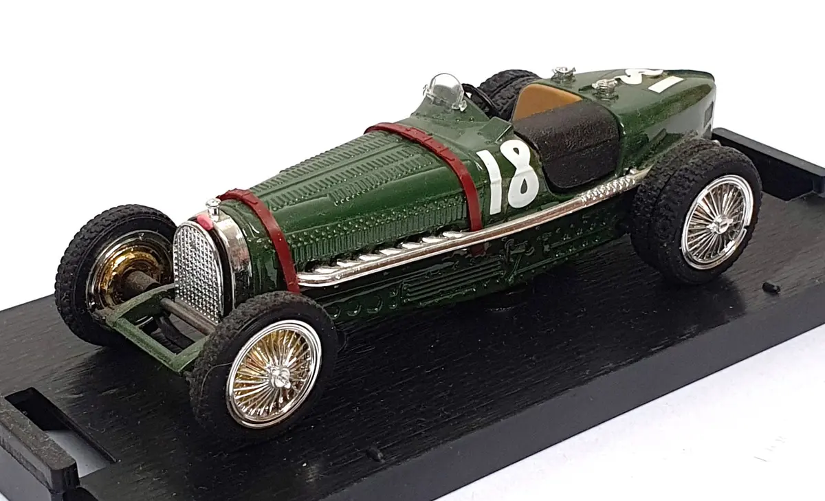 Brumm 1/43 Scale R173 - Bugatti Type 59 #18 Race Car 1933 - Green 1