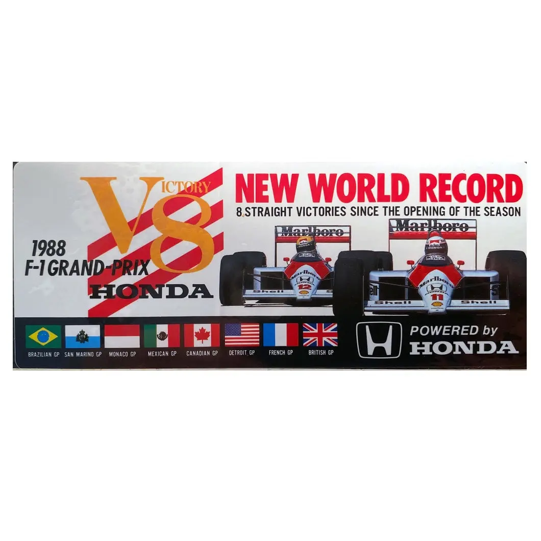 Honda Record Wins Wins - Marlboro Mclaren 1988 1