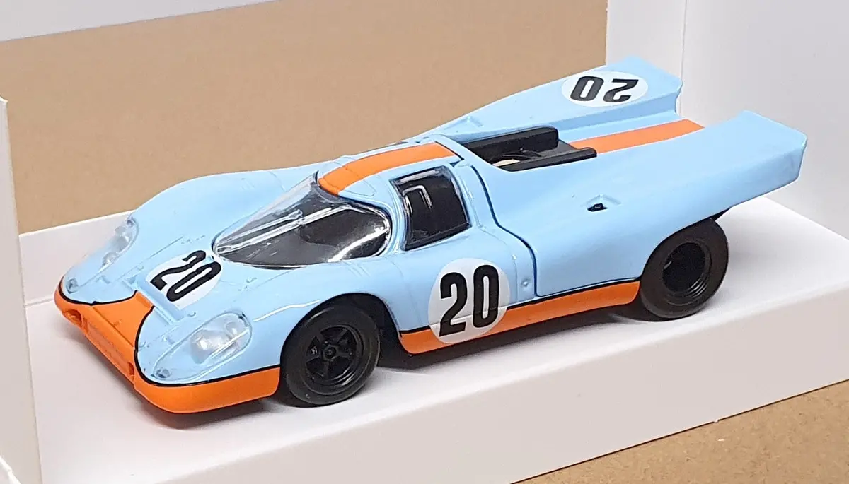 Norev 1/43 Scale 750067 - Porsche 917K Race Car #20 - Lt. Blue/Orange 1