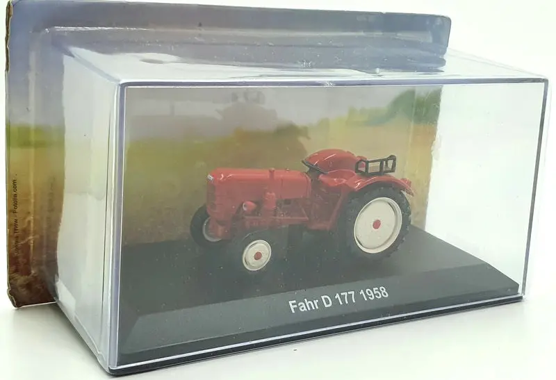 Hachette 1/43 Scale Model Tractor Hl43 - Fahr 177 1958 - Red 1