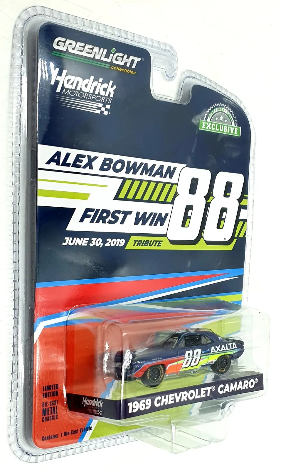 Greenlight 1/64 Scale 30497 - 1969 Chevrolet Camaro #88 1St Win Tribute - Bowman 1