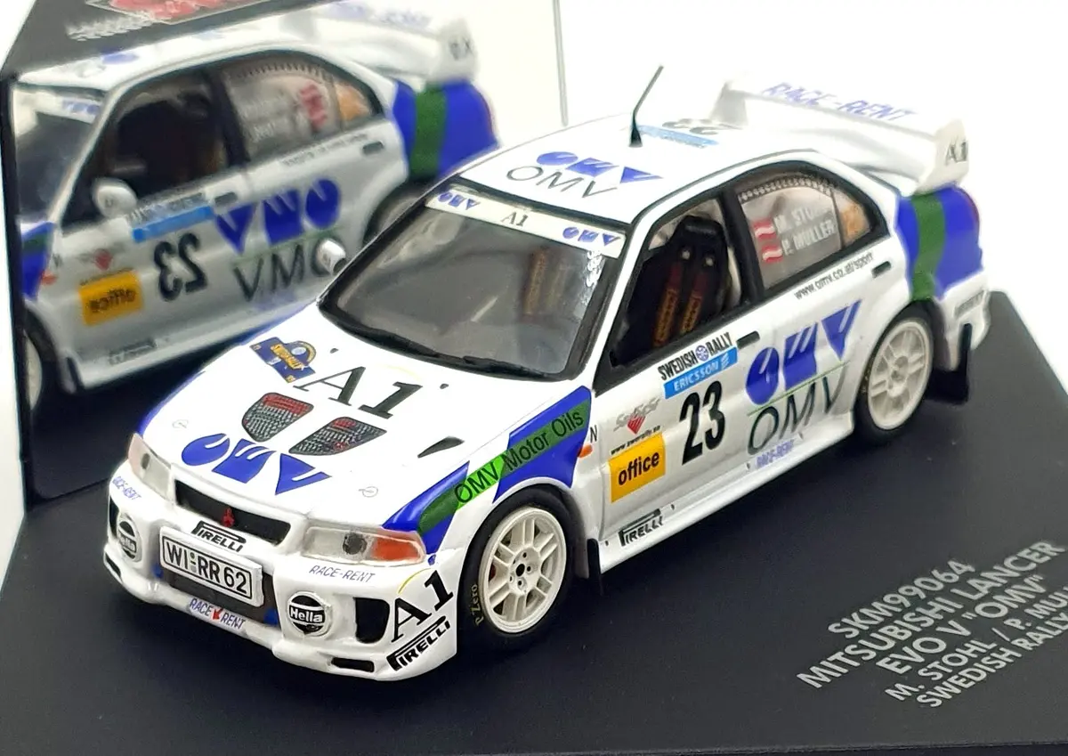 Skid 1/43 Scale Skm99064 - Mitsubishi Lancer Evo. V "Omv" #23 Swedish Rally 1999 1