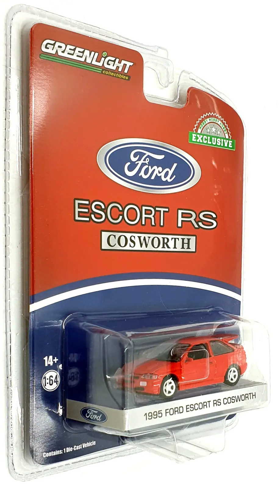 Greenlight 1/64 Scale 30380 - 1995 Ford Escort Rs Cosworth - Red 1