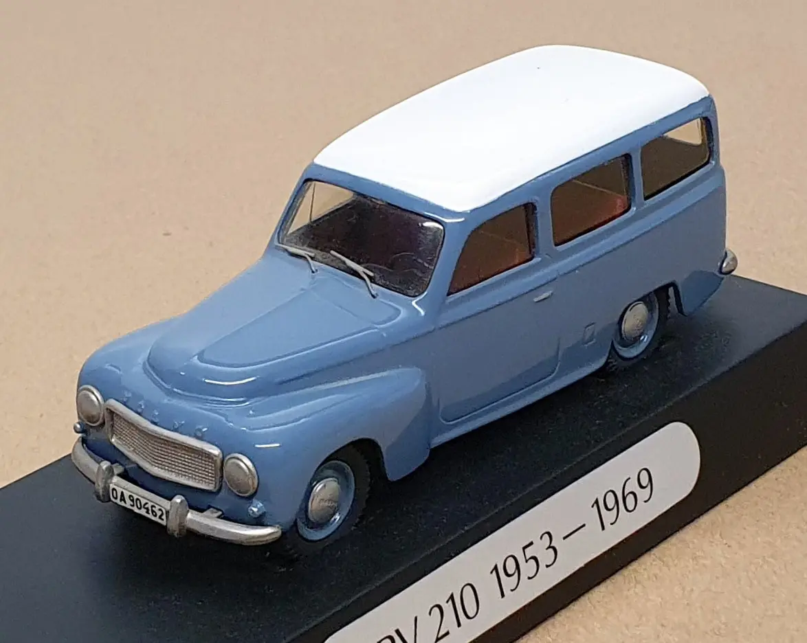 Somerville Models 1/43 Scale 128 - 1960 Volvo 210 Duett - Blue/White 1