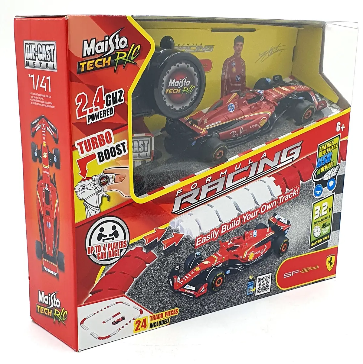Maisto Tech 82671 - 1/41 Scale R/C 2.4Ghz Ferrari Sf24 #16 C.Leclerc 1