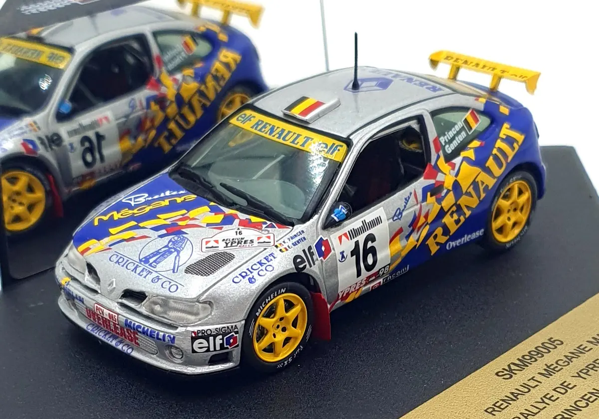 Skid 1/43 Scale Skm99005 - Renault Megane Maxi #16 Ypres Rally 1998 1