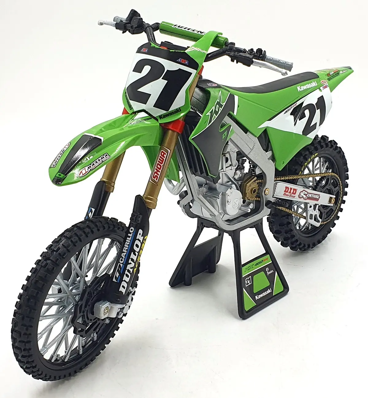 Newray 1/6 Scale 49733 - Kawasaki Kx 450 Sr Motorbike #21 Jason Anderson 1