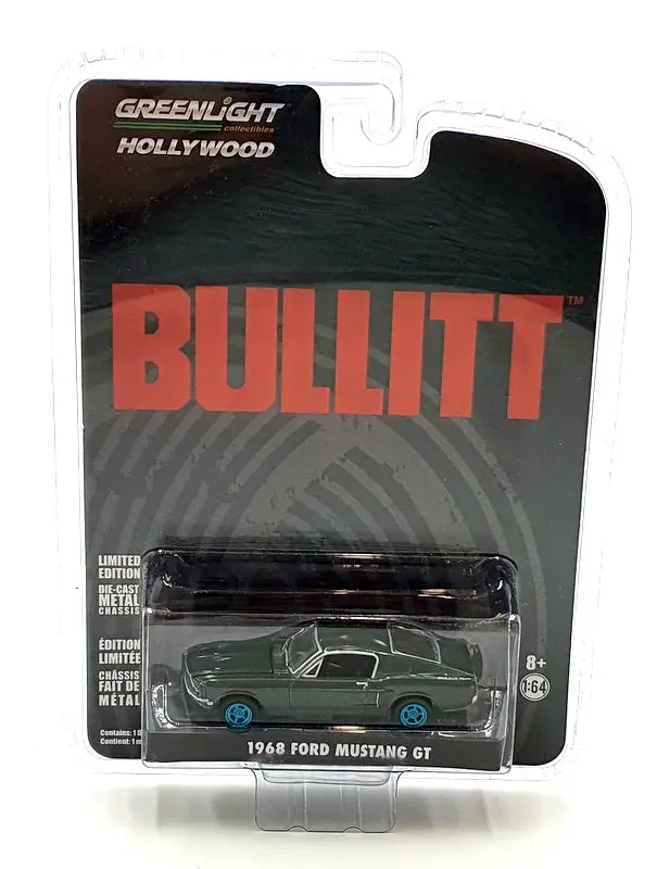 Greenlight 1/64 Model 44721 - 1968 Ford Mustang Gt Bullitt - Chase Car Plain Box 1