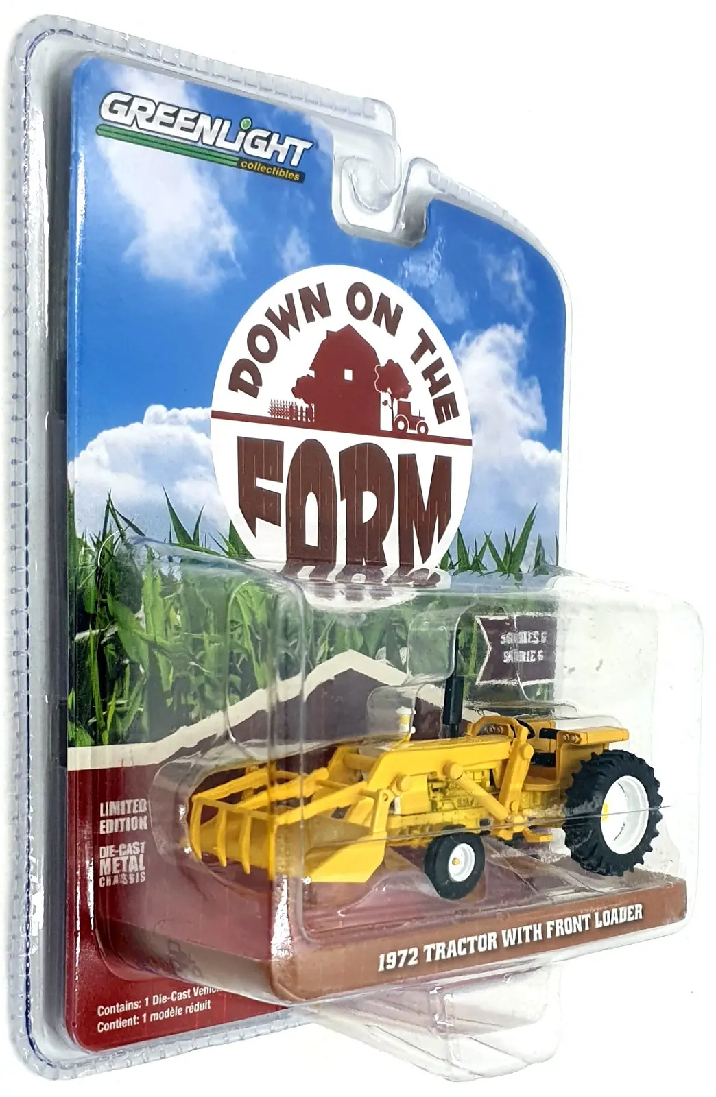 Greenlight 1/64 Scale 48060 - 1972 Tractor With Front Loader - Yellow 1