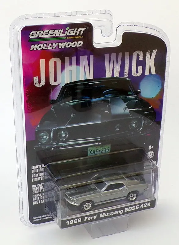 Greenlight 1/64 Scale 44780-E - 1969 Ford Mustang Boss 429 John Wick - Silver 1