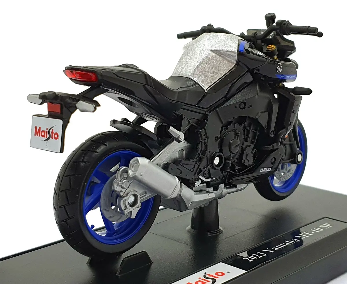 Maisto 1/18 Scale 23090 - 2023 Yamaha Mt-10 Sp Motorbike - Black/Blue 2