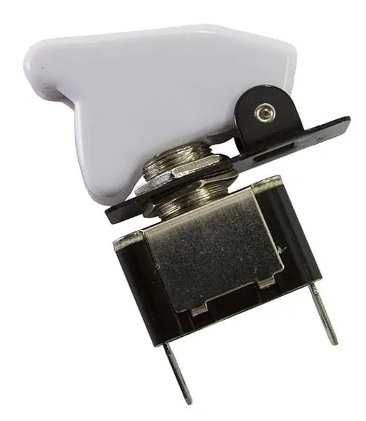 White-Anodized Rocket/Missile Toggle Switch – Illuminated, Af49-5003 1