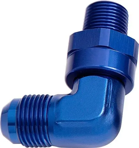 3/8" Npt To -6An Swivel Adapter With 90° Angle For Flexible Hose Routing 1