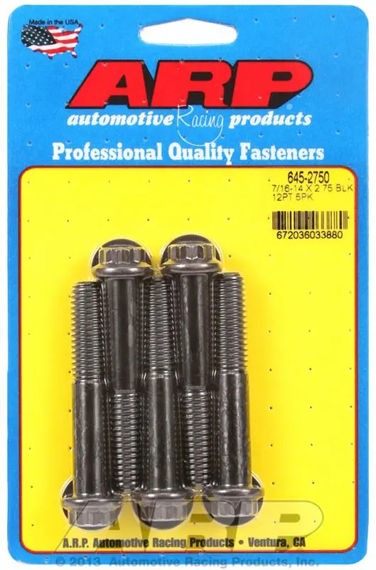 Arp Chromoly Steel Bolts – High-Strength Fasteners, Part Number 645-2750 1