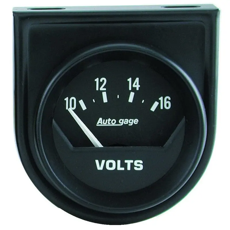 Auto Gage Au2362 Analog Voltmeter – 2-1/16" Diameter, Black Face 1
