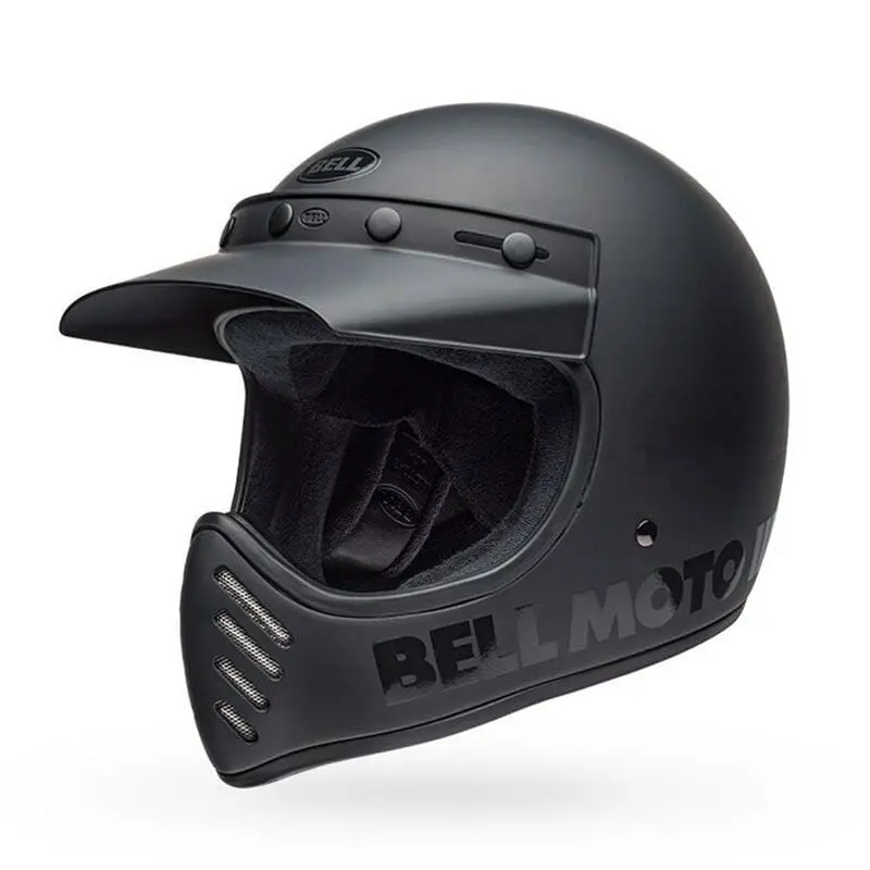 Bell Moto-3 Full-Face Motorcycle Helmet – Matte Black, Dot-Certified 1
