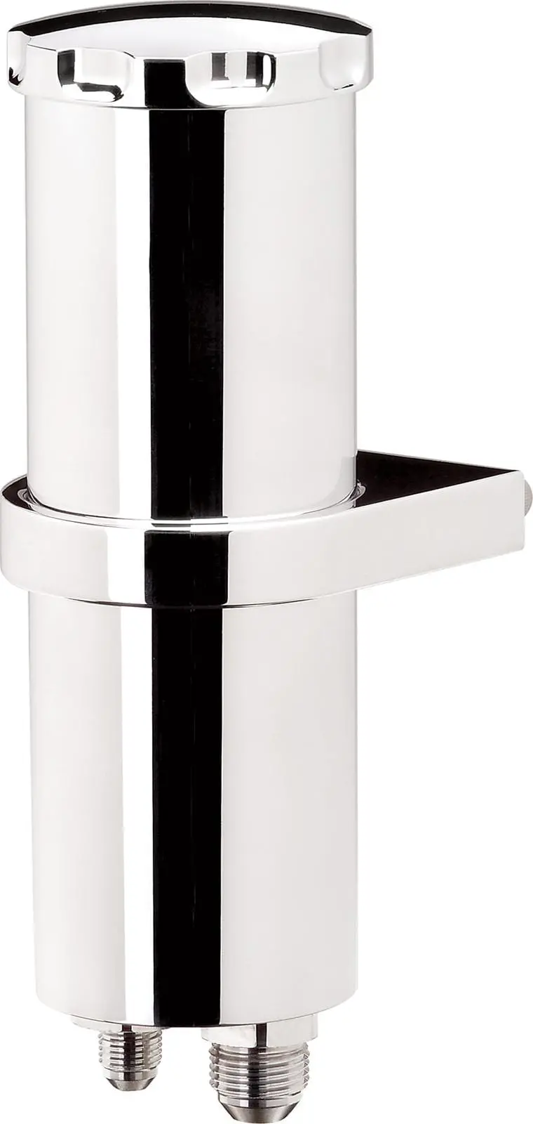 Billet Specialties 77910 Remote Power Steering Reservoir – Polished Aluminum With Sight Glass 1