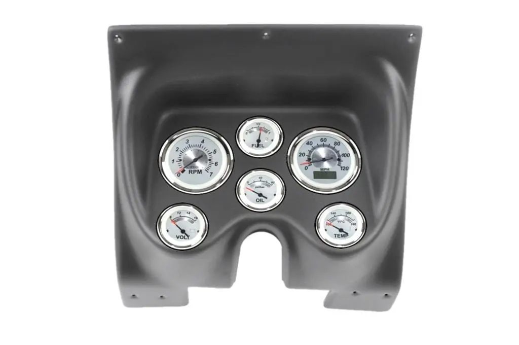 Classic Dash 41067Ws11 Custom Gauge Cluster With White Face And Led Lighting 1