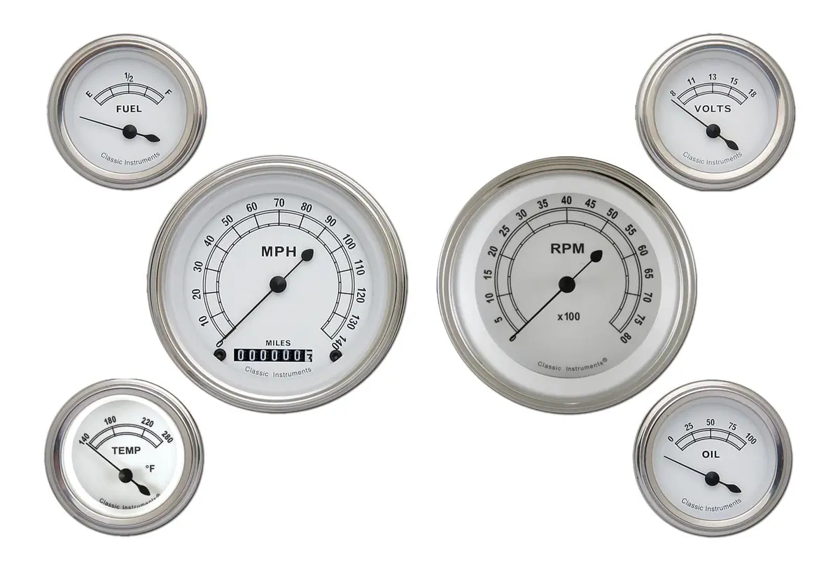 Classic Instruments Cw01Slc White-Dial Analog Gauge Cluster 1