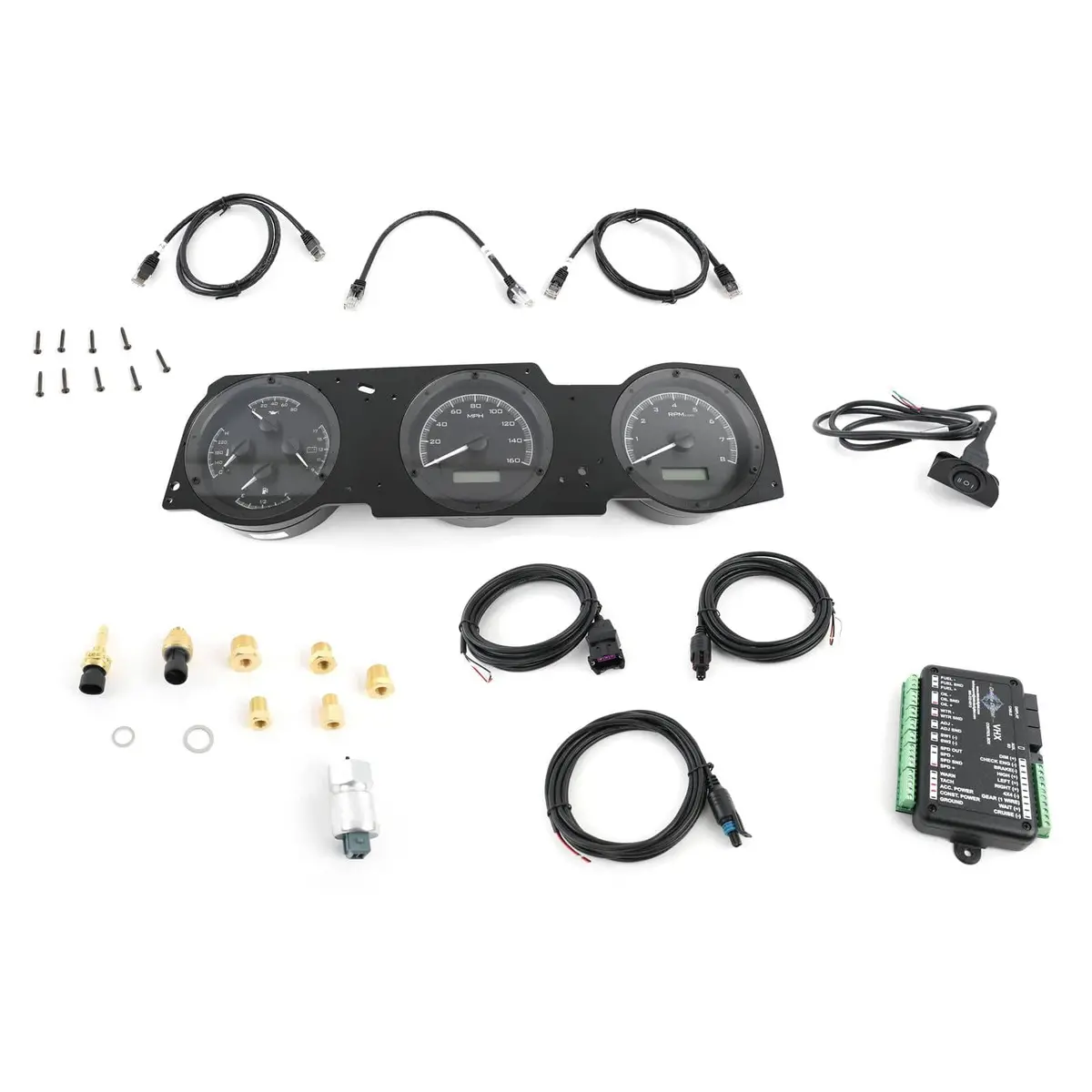 Dakota Digital Vhx-70O-Cut-K-R Direct-Fit Analog Gauge Kit 1