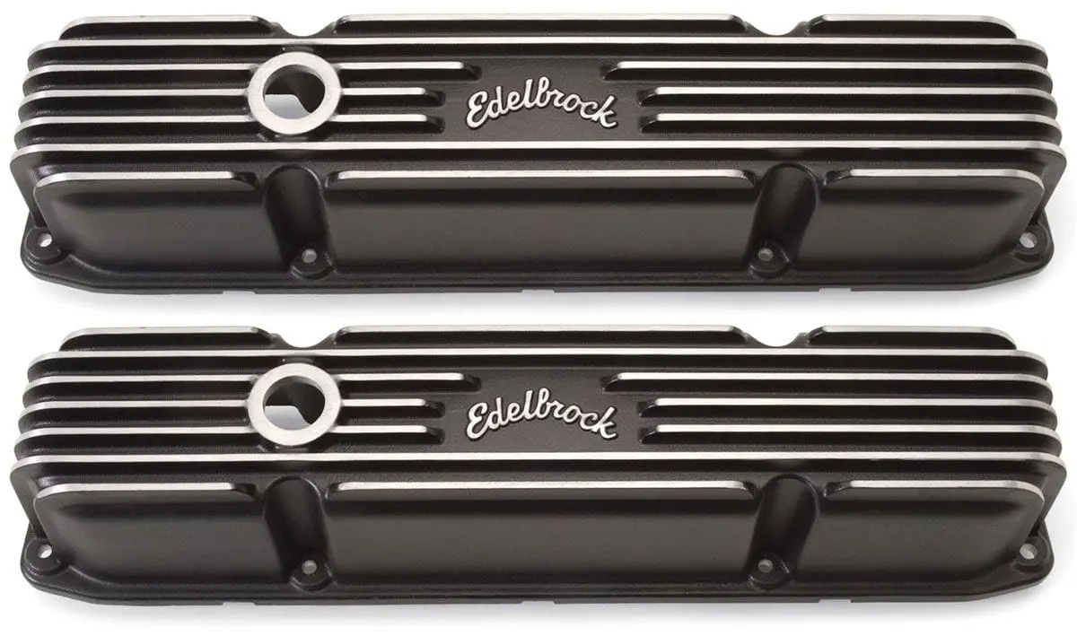 Classic Aluminum Valve Covers – Black Powder-Coated Finish (Ed41923) 1