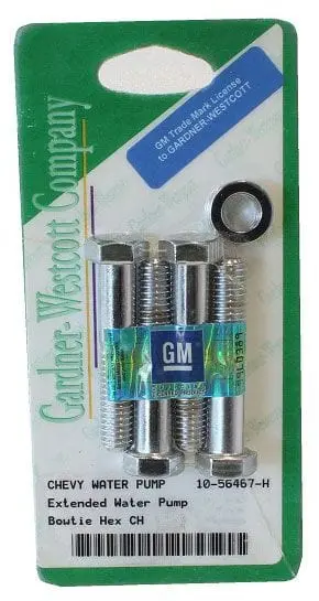Chrome Hex Long Water Pump Bolt Kit – Gw10-56467-H For Classic Gm Applications 1